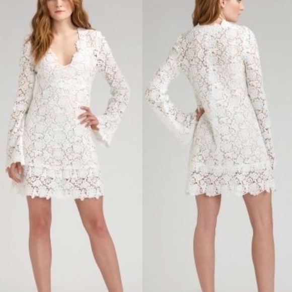 Diane Von Furstenberg DVF "Hippolyte" White Lace Crochet Dress - FIRM - Picture 1 of 16